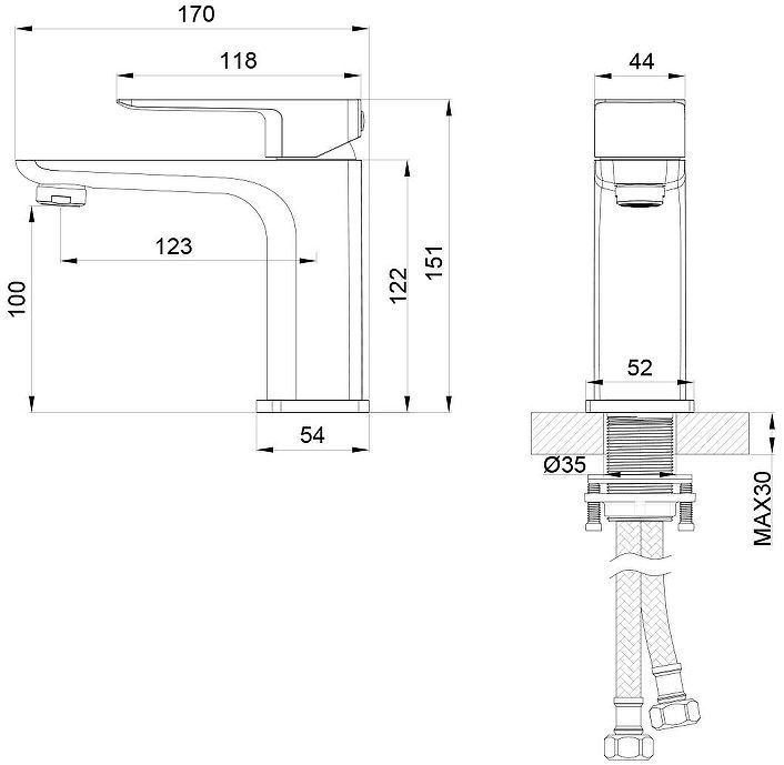 Смеситель для раковины Oliveeka D OL-139003-CR цвет Хром Смеситель для раковины Oliveeka D OL-139003-CR цвет Хром