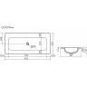 Раковина накладная SANCOS мебельная Grace 910x457x137, без отверстия под смеситель, цвет белый, CN7019Wx, CN7019wx