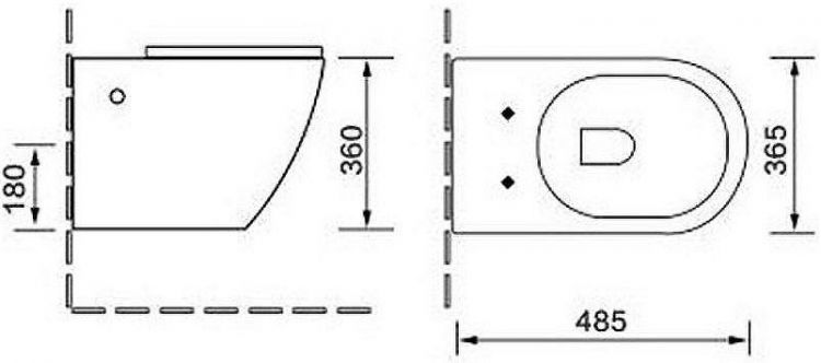 Комплект унитаза с инсталляцией SantiLine SL-5018MB+SL-03 с сиденьем Микролифт и Черной матовой клавишей смыва Комплект унитаза с инсталляцией SantiLine SL-5018MB+SL-03 с сиденьем Микролифт и Черной матовой клавишей смыва