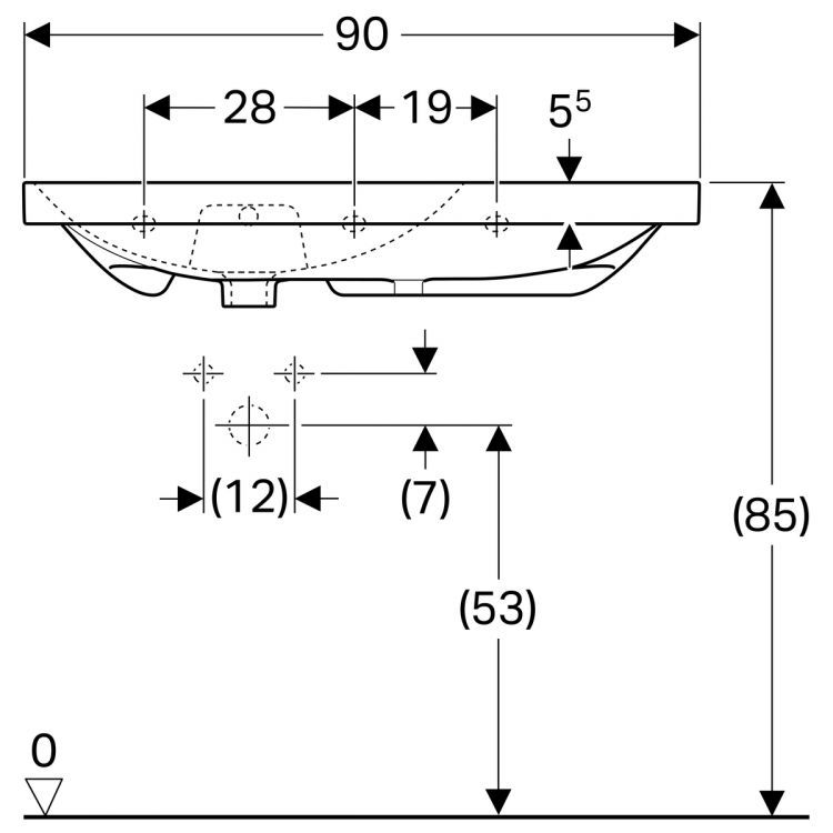 Раковина Keramag Acanto, 500.626.01.2