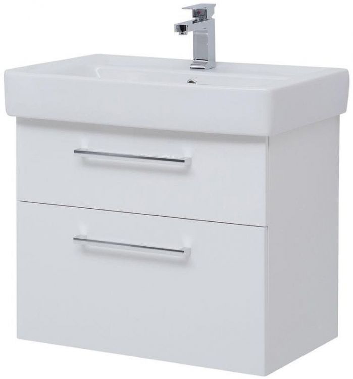 Тумба под раковину Dreja Q Max 80 77.0007W подвесная Белый глянец