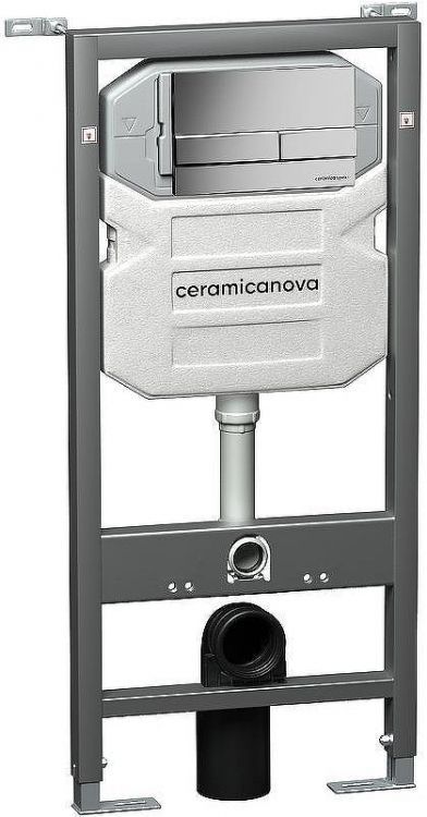 Инсталляция Ceramicanova Envision CN1002M для унитаза с клавишей смыва Хром матовый