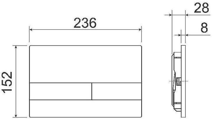 Инсталляция Ceramicanova Envision CN1002M для унитаза с клавишей смыва Хром матовый
