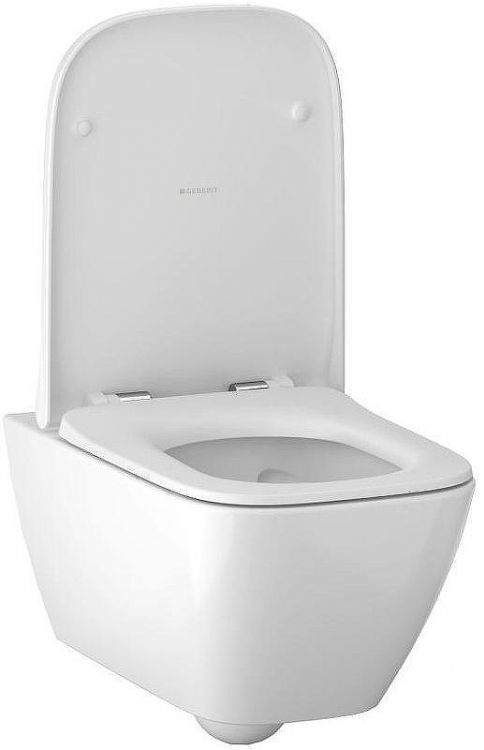 Унитаз Geberit Smyle Square 500.683.00.2 подвесной с сиденьем Микролифт