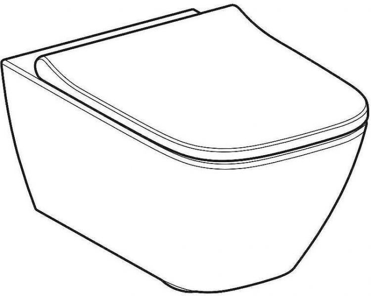 Унитаз Geberit Smyle Square 500.683.00.2 подвесной с сиденьем Микролифт