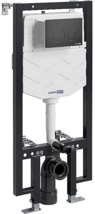 Инсталляция WasserKRAFT Vils 56TLT.010.ME.MB02 для унитаза с Черной матовой клавишей смыва