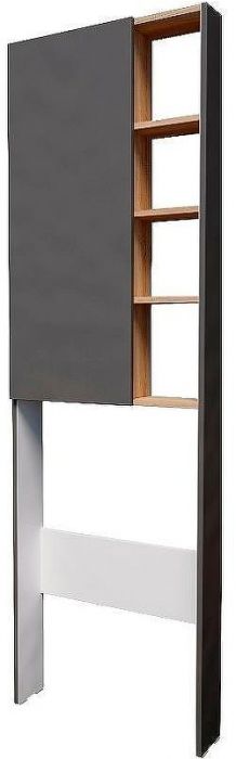 Шкаф пенал 1MarKa Gaula 60Н У92548 над унитазом Графит матовый