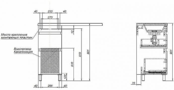 Тумба под раковину Aquanet Вега 100 329122 Белый глянец