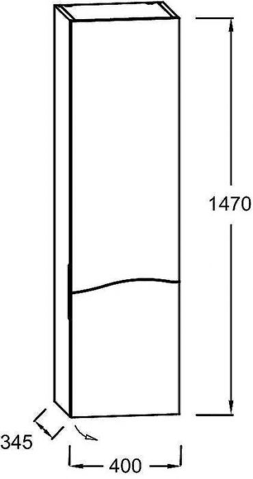 Шкаф пенал Jacob Delafon Sherwood 40 R EB1836RRU-P6 подвесной Натуральный дуб
