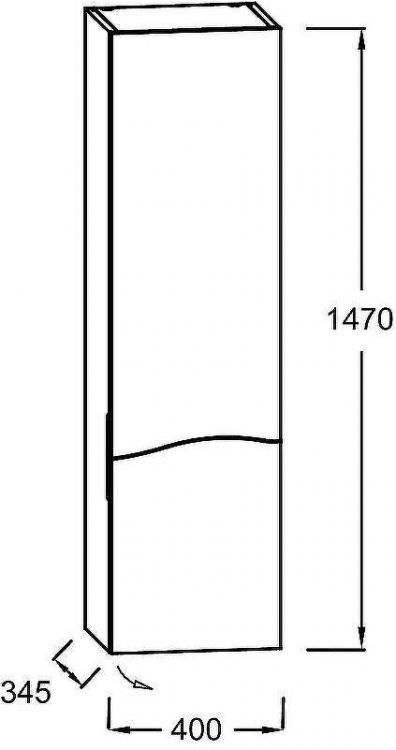 Шкаф пенал Jacob Delafon Sherwood 40 R EB1836RRU-P6 подвесной Натуральный дуб