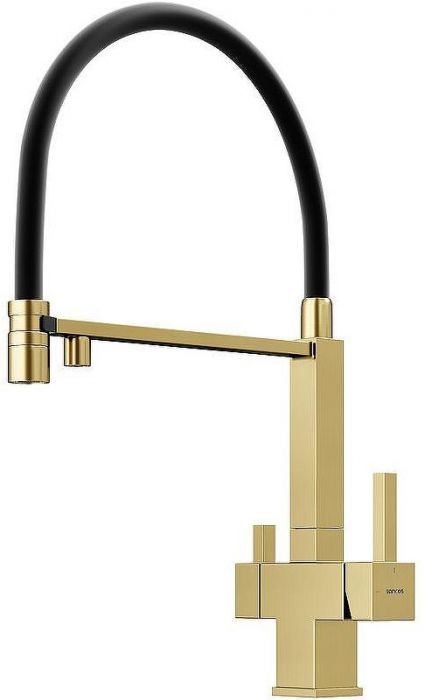 Смеситель для кухни Sancos Moro SC4006BG Золото брашированное Черный