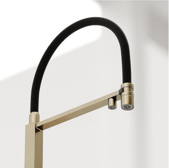 Смеситель для кухни Sancos Moro SC4006BG Золото брашированное Черный