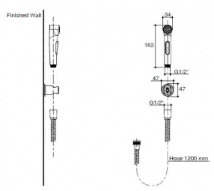 Гигиенический душ Jacob Delafon Elate E97258-CP