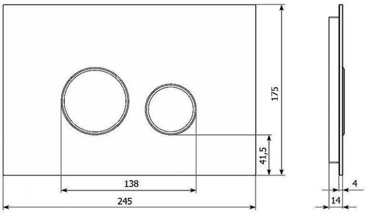 Клавиша смыва KK POL Lapis Grande V1 Orbis 350/PPK/423-00-03 Statuarietto