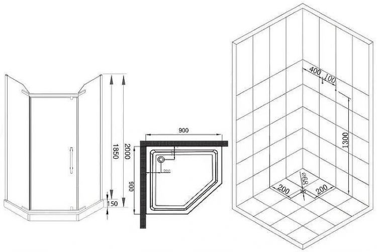 Душевой уголок Esbano ESR-8160 90x90 ESUGR8160 профиль Хром стекло прозрачное Душевой уголок Esbano ESR-8160 90x90 ESUGR8160 профиль Хром стекло прозрачное