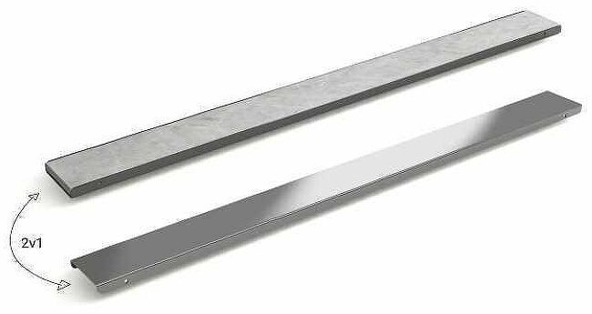 Душевой лоток PlastBrno Design 4 40 SZA4400 с решеткой Хром / под плитку