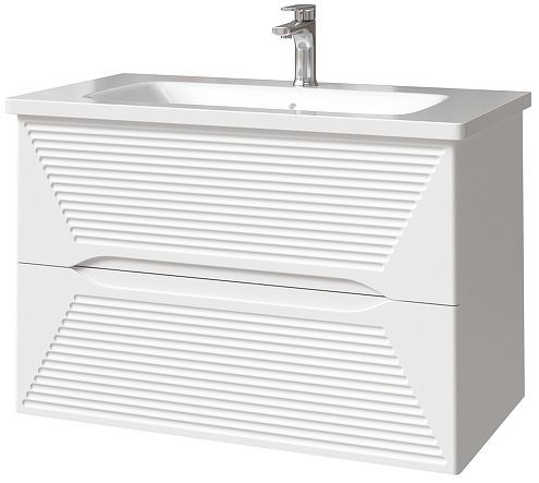 Тумба под раковину Caprigo Modo Terza 80 35613-SF027 подвесная цвет Белый Тумба под раковину Caprigo Modo Terza 80 35613-SF027 подвесная цвет Белый