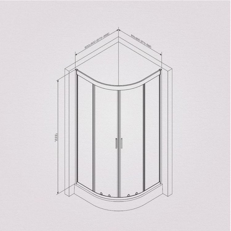 Душевой уголок AM.PM Gem 90х90 W90G-401-090BT профиль Черный матовый стекло прозрачное Душевой уголок AM.PM Gem 90х90 W90G-401-090BT профиль Черный матовый стекло прозрачное