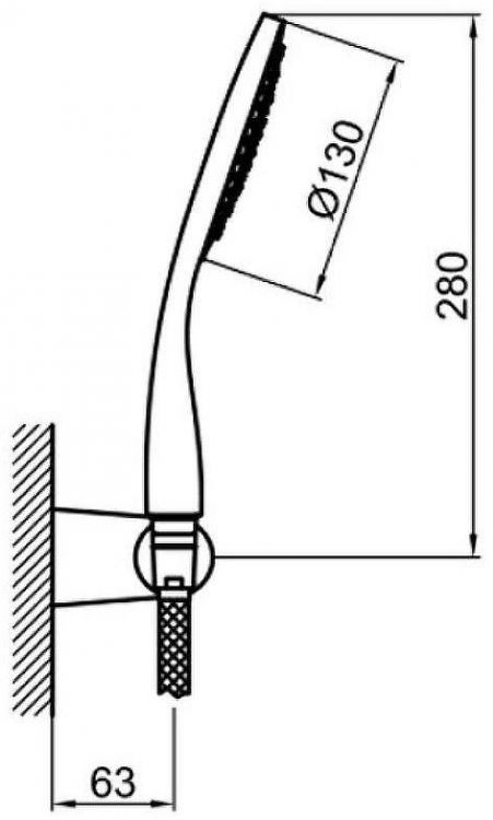 Душевой гарнитур Webert Aria AC0764560 Черный матовый