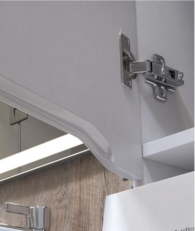 Шкаф пенал Vigo Grani 40 64 036 над стиральной машиной цвет Белый