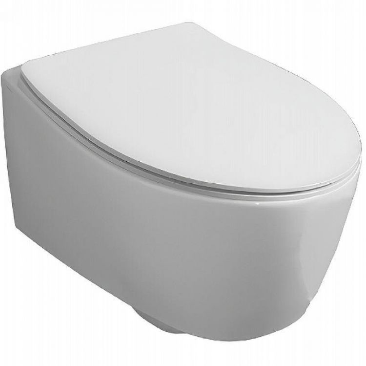 Унитаз Simas LFT Spazio LFT18 bi rimless подвесной Белый без сиденья Унитаз Simas LFT Spazio LFT18 bi rimless подвесной Белый без сиденья