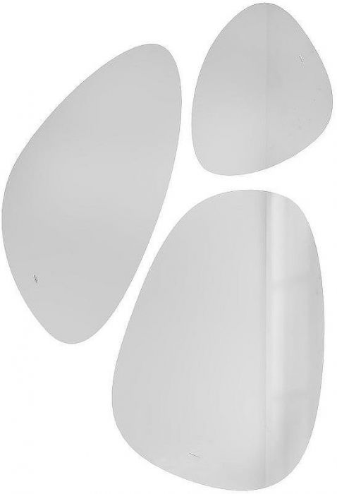 Зеркало Jorno Stone 80 Stn.05/W/JR с подсветкой капля (3 шт)