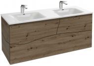 Тумба под раковину Jacob Delafon Sherwood, 120 см, push-to-open, 3 ящика, состаренный дуб, EB1834RU-P13