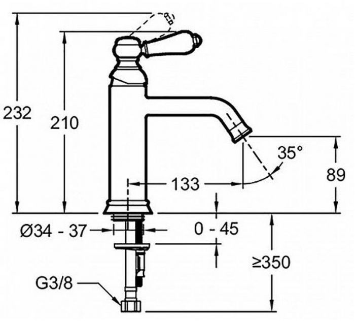 Смеситель для раковины Jacob Delafon Louise E24360-CP Хром