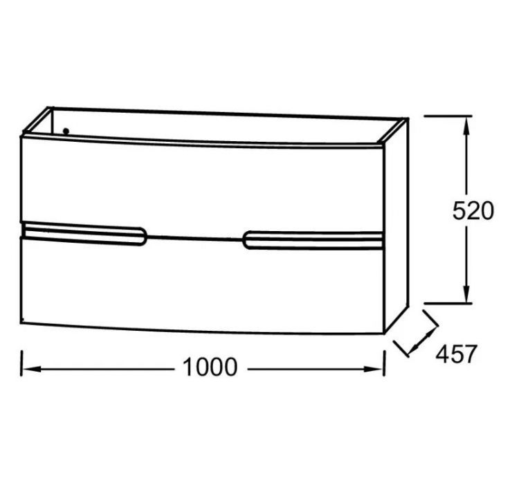 Тумба под раковину Jacob Delafon Nona 100 см EB1889RU-N21, глянцевый серый титан Тумба под раковину Jacob Delafon Nona 100 см EB1889RU-N21, глянцевый серый титан
