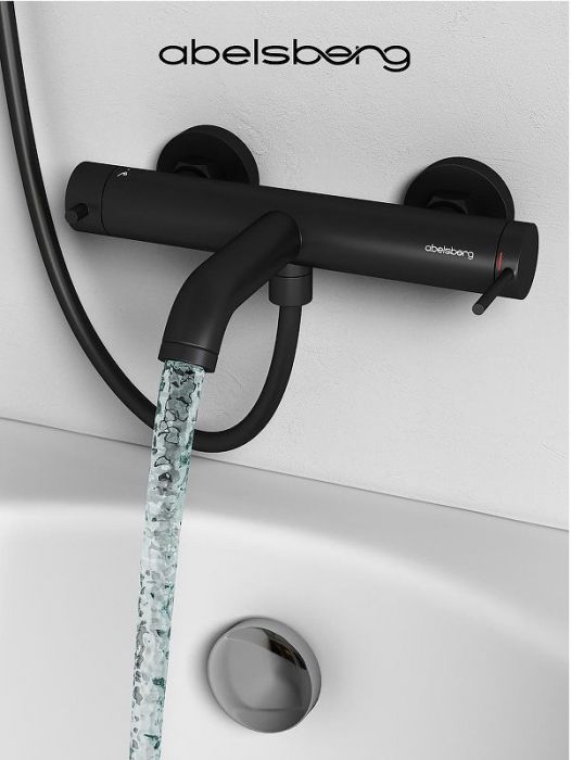 Смеситель для ванны Abelsberg Fluida ERF22516MB цвет Вулканический черный