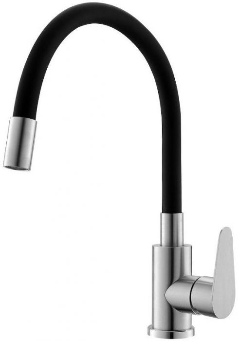 Смеситель для кухни Olive's Olisan Steel ST1010 Нержавеющая сталь Черный