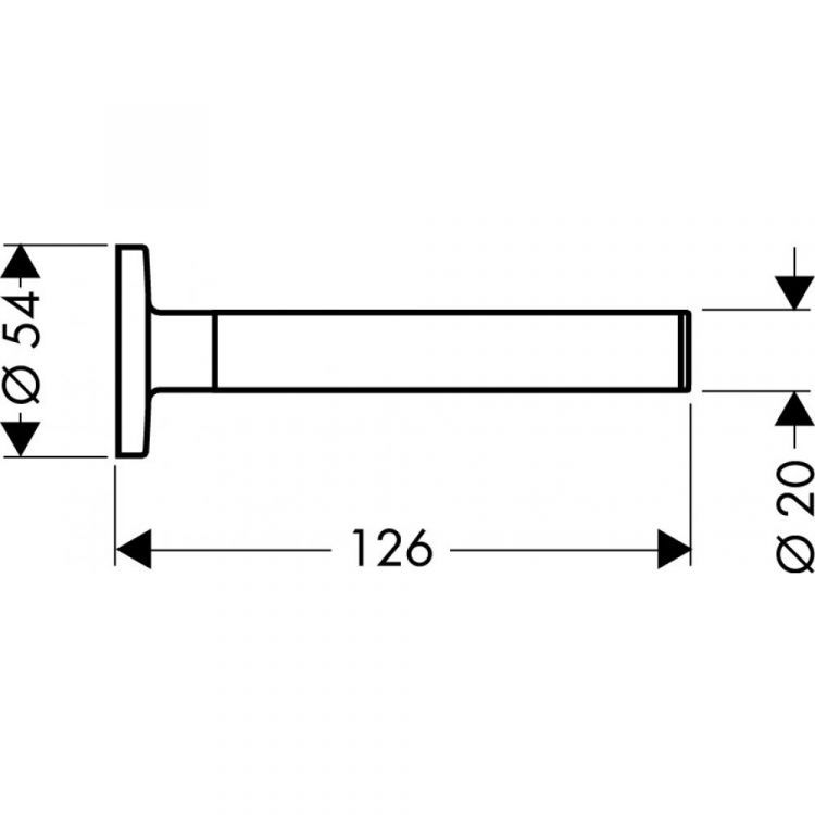 Держатель для туалетной бумаги AXOR Uno 126 мм для 1 рулона хром 41528000 Держатель для туалетной бумаги AXOR Uno 126 мм для 1 рулона хром 41528000