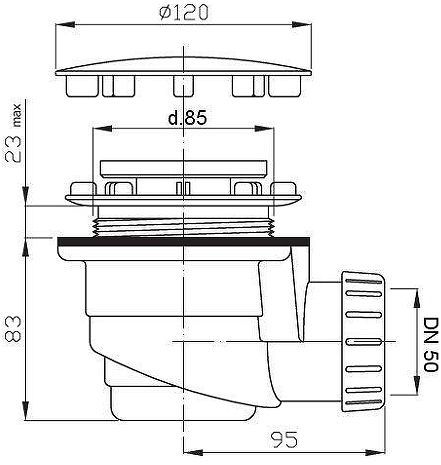 Сифон для душевого поддона Lavinia Boho Complement 37580001 цвет Хром