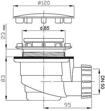 Сифон для душевого поддона Lavinia Boho Complement 37580001 цвет Хром