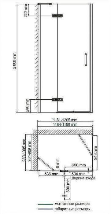 Душевой уголок WasserKRAFT Aller 120х100 L 10H10LWHITE профиль Хром стекло прозрачное