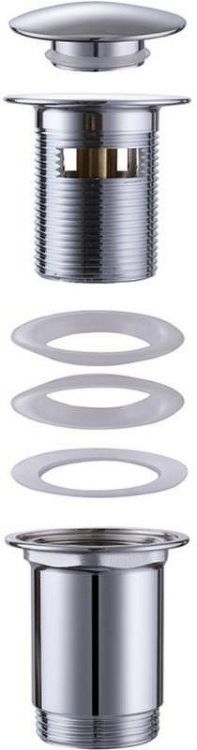 Донный клапан Abber AF0010 Click-Clack Хром