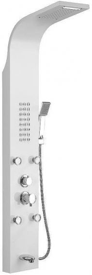 Душевая панель Ceruttispa Victoria W CT9979 с гидромассажем Белая