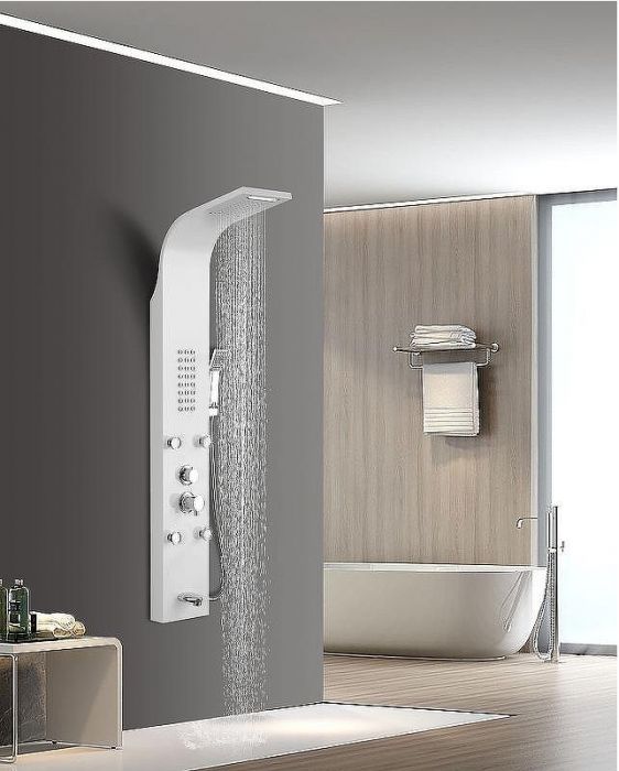 Душевая панель Ceruttispa Victoria W CT9979 с гидромассажем Белая