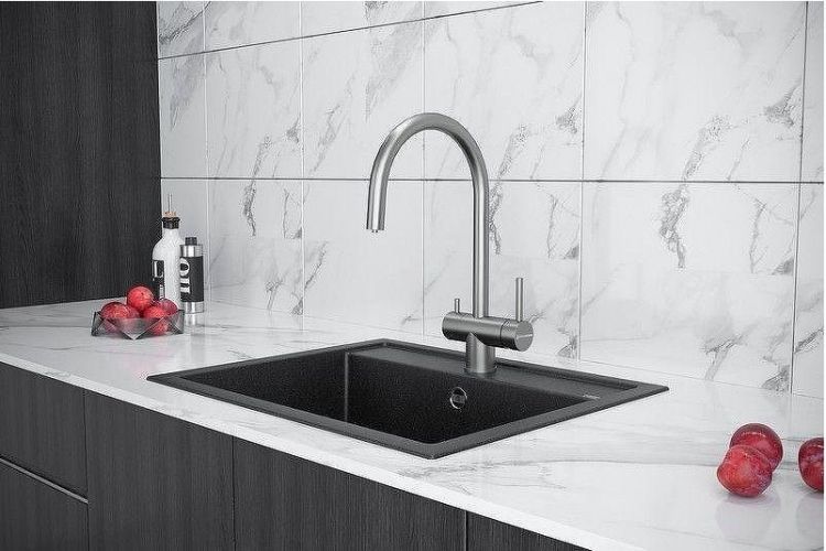 Смеситель для кухни KUCHENSTERN DRIM-F 402SS40 цвет Нержавеющая сталь