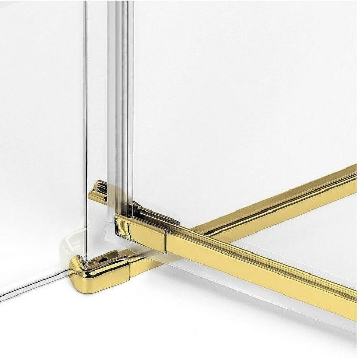 Душевой уголок New Trendy Avexa Gold 90х110 EXK-1882 профиль Брашированное золото стекло прозрачное
