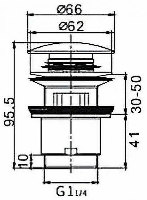Донный клапан Frap F60-4 click-clack Бронза