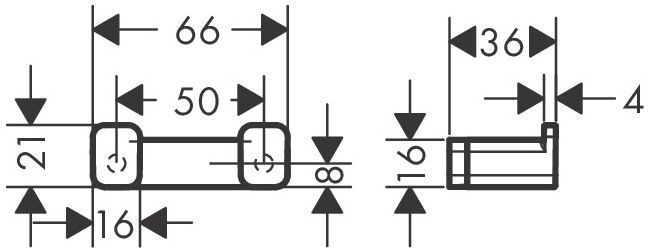 Hansgrohe AddStoris Крючок двойной, цвет: полированное золото