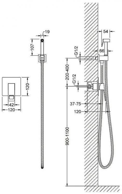 Гигиенический душ со смесителем Timo Briana 7189/00SM Хром