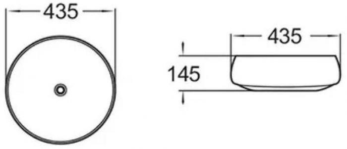 Раковина-чаша Comforty 43 J2091 00004139777 Черная Бронза