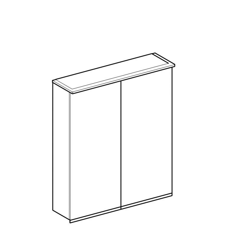 Зеркальный шкафчик Geberit Option Plus с подсветкой 60х70х15 [500.593.00.1]