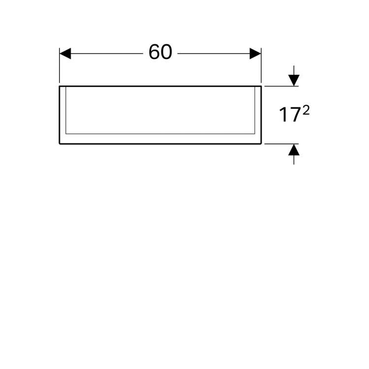 Зеркальный шкафчик Geberit Option Plus с подсветкой 60х70х15 [500.593.00.1]