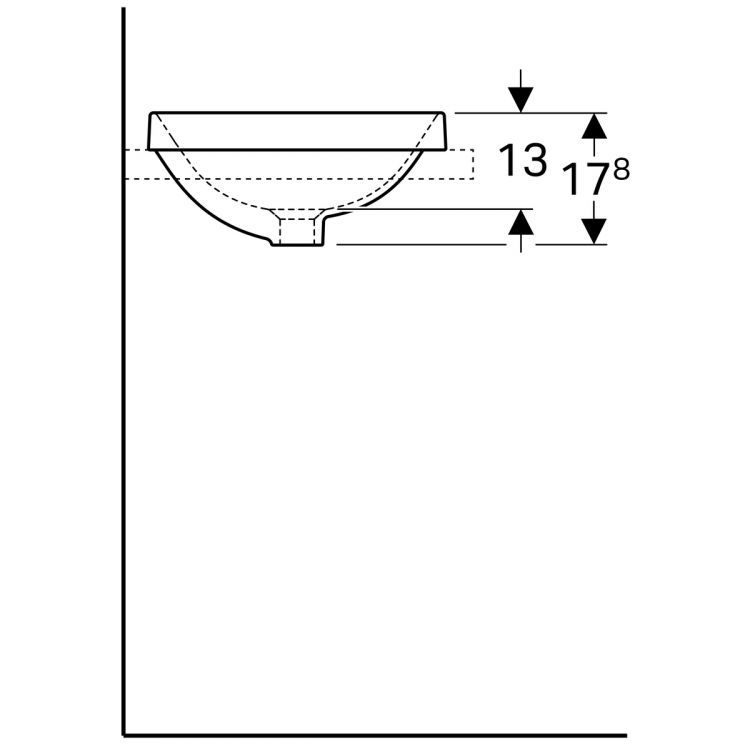Раковина Geberit VariForm круглой формы, D=40 см, без отв. под смеситель, без отв. перелива [500.702.01.2]