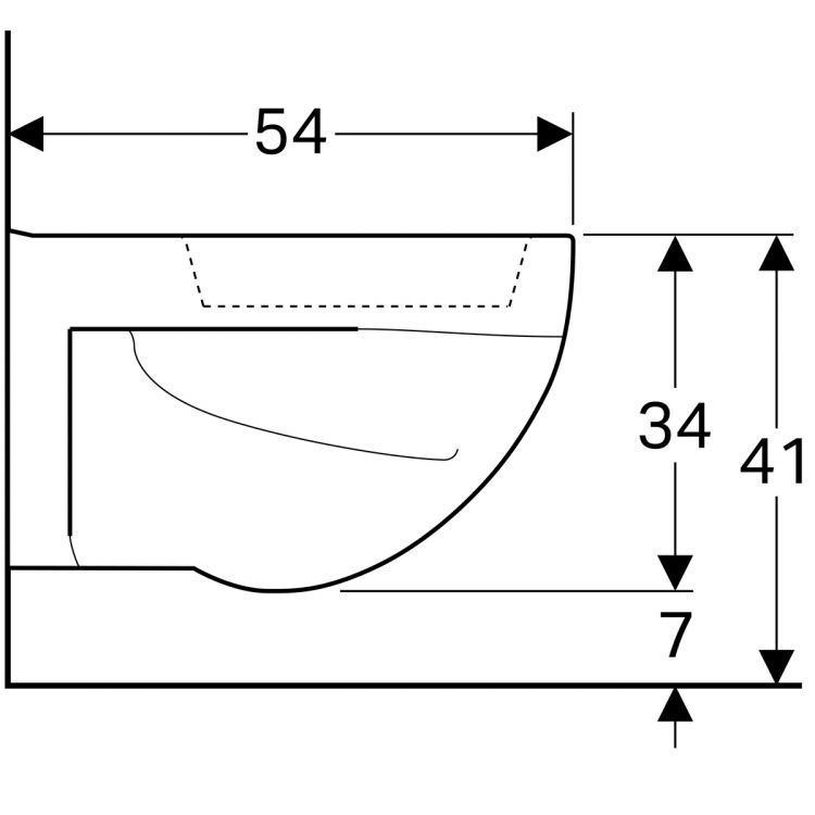 Унитаз подвесной Geberit Renova Nr.1, 203140000