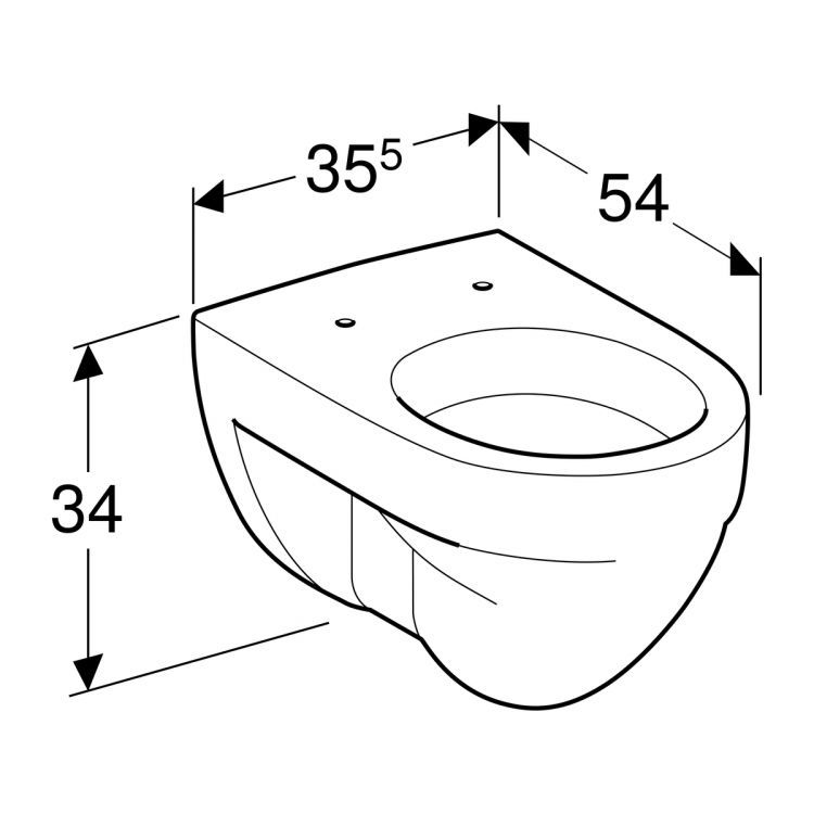 Унитаз подвесной Geberit Renova Nr.1, 203140000
