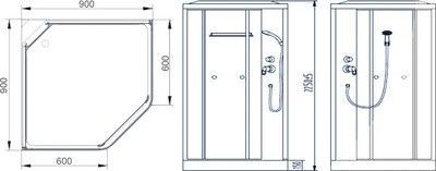 Душевая кабина Bolu Prizmas BL-100 Душевая кабина Bolu Prizmas BL-100
